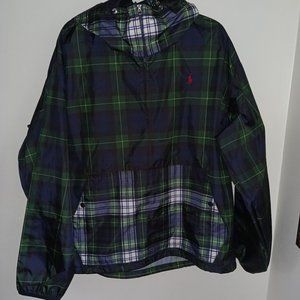 POLO RALPH LAUREN Plaid Pattern Street Style Windbreaker Logo NEW